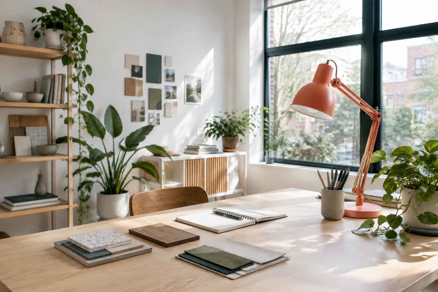 A sunlit creative business studio